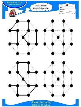 Çocuklar İçin Çizgi Çalışma Sayfaları 